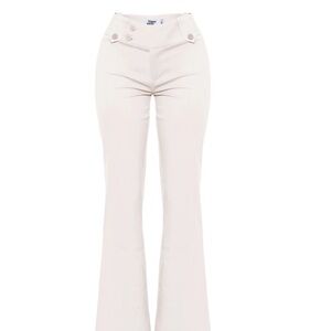 Tiger Mist Cream Flared Pants